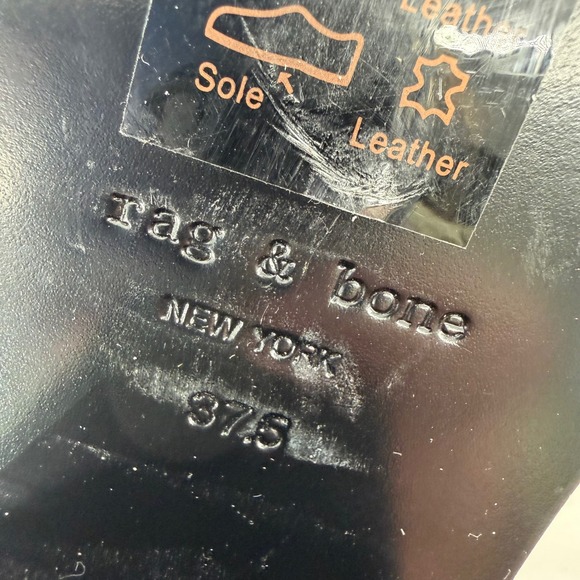 Rag & Bone Westin Boot Women 37.5 White Leather Pointed Toe Western Minimalist - Picture 8 of 13